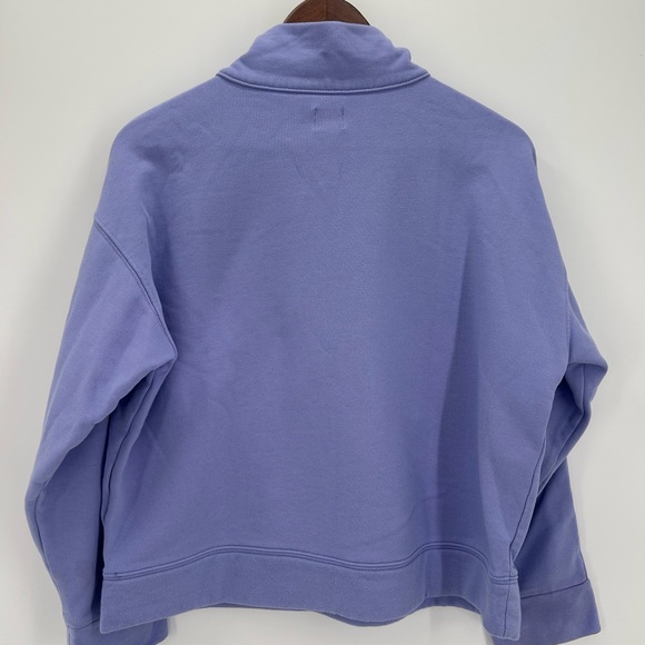 A New Day Quarter Zip Sweatshirt, hyacinth with gold zipper. Medium - Picture 5 of 5